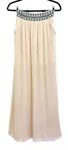 Francesca's Miami Maxirock elastischer Bund Gr. M elfenbein Taschen Gaze Boho Hippie - Bild 1 von 9