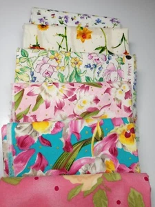 Fabric Lot of 6 Fat Quarters-Floral Prints Multi-Colored -100% Cotton-NEW - Picture 1 of 1