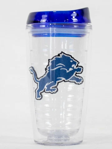 Detroit Lions NFL Licensed 16oz Double Wall Insulated Tumbler Cup w/Lid Cover