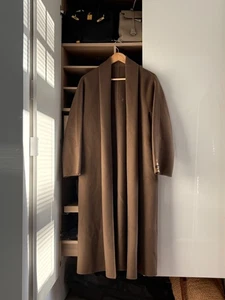 Cappotto lungo fatto a mano 20% cashmere 80% lana - taglia M, design minimalista lusso - Foto 1 di 17