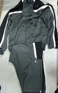 Air Jordan Men's Track Suit Jacket Sz XXL, Full Zip, Grey Vtg - Picture 1 of 9