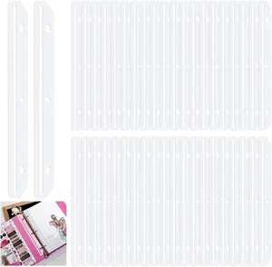 40Pcs Magazine Holders for Binders, 3 Hole Punched Plastic Clear - Picture 1 of 7