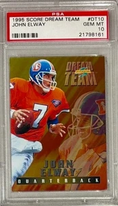 1995 Score Dream Team #DT10 John Elway PSA 10 POP 8 Denver Broncos - Imagen 1 de 2