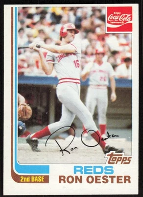 1982 Topps Coca-Cola Cincinnati Reds #16 Ron Oester - JBKB - Image 1 of 2