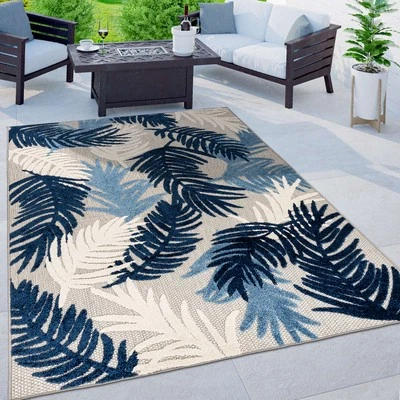 Rugshop Indoor Outdoor Rugs Tropical Floral Modern Rugs Outdoor Patio Carpet