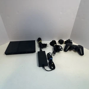 Sony PlayStation 2 Slim PS2 Console Cables Controller Bundle SCPH-77001 Tested 1 - Picture 1 of 6