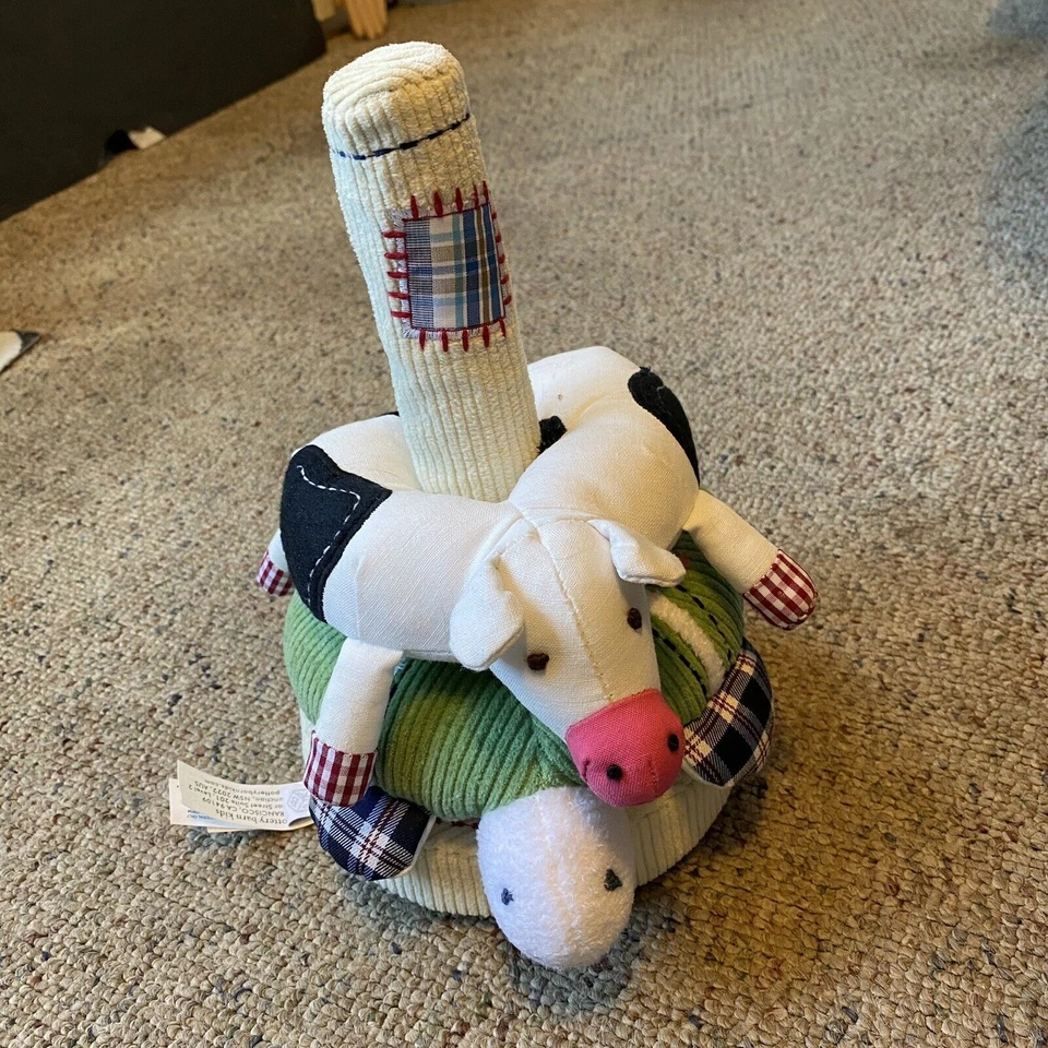 Anillos apilables Pottery Barn para niños cerdo y tortuga juguete peluche animales de peluche 3 piezas Foto 1 de 4