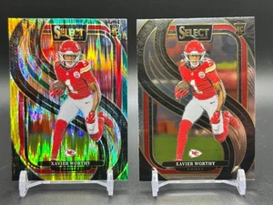 2024 Panini Select Xavier Worthy #119 Premier Green & Yellow Shock + Premier RC - Picture 1 of 2