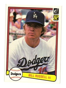 1982 Donruss #453 Bill Russell Los Angeles Dodgers - Picture 1 of 2