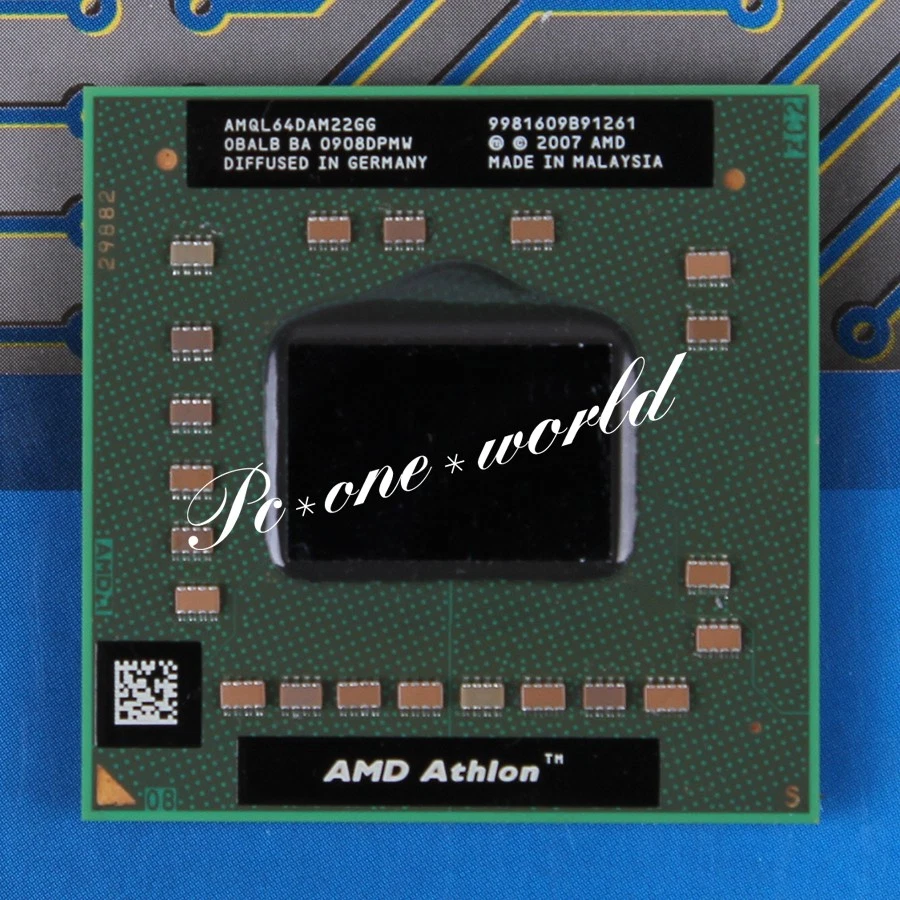 CPU portátil de doble núcleo 100 % OK AMQL64DAM22GG AMD Athlon 64 X2 QL-64 2,1 GHz Foto 1 de 1