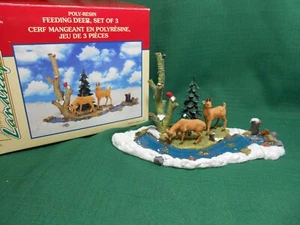 Lemax Feeding Deer Village Landscape Accessory 3 Piece Set - Picture 1 of 8