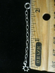 EXTENSORES 2" - 925 pulsera/collar de plata esterlina extensión ESTRELLA EN UN EXTREMO - Imagen 1 de 8