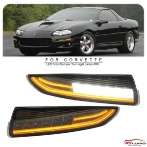 For 93-02 Chevrolet Camaro Dynamic Front Bumper LED Turn Signal Parking Lamp DRL - Picture 1 of 14