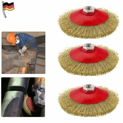 3x Kegelbürste Gewellt, M14 Drahtbürste Scheibenbürste, Für Flex Winkelschleifer - Bild 1 von 4