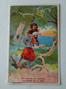 CHROMO IMAGE CHOCOLAT 5EME VOYAGE DE SINDBAD LE GNOME DE LA MER SERIE 5443 :6 - Foto 1 di 2