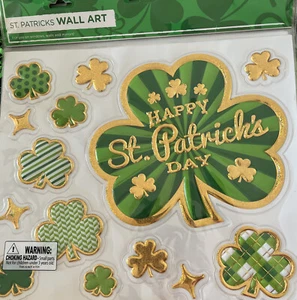 St. Patrick’s Day Art for Windows & Mirrors Green & Gold - Bild 1 von 4