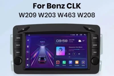 RADIO 2 DIN PER MERCEDES CLK W209 W203 W463 W208 BLUETOOTH ANDROID 10 USB - Immagine 1 di 4