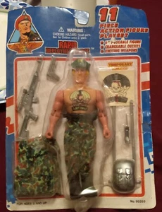 Vntg 1995 Kmart Rapid Deployment Force Action Figure Green Beret Rambo Joe KO - Picture 1 of 9