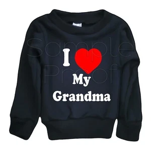 Kleinkinder Sweatshirt I Heart My Grandma Halloween lustiger Horror alle Größen - Bild 1 von 2
