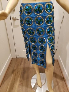 Virgos Lounge embellished rhinestone skirt rare size 6 preowned  - Picture 1 of 12