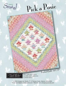 Pick a Posie Quilt Kit using Jolie by Chez Moi for Moda 56" X 72" - Picture 1 of 1