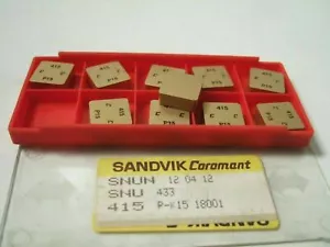 SANDVIK Coromant 10 SNUN 12 04 12 SNU 433 415 P K15 Torno Molino Insertos de carburo - Imagen 1 de 1