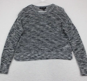 DKNY Women's Crochet Pullover Sweater Gray Size Small - Picture 1 of 11