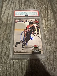 JEREMY ROENICK SIGNED CHICAGO BLACKHAWKS HOCKEY CARD PSA/DNA SLABBED COA AUTO - Picture 1 of 2