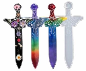 1pc Butterfly Sword Dagger Goth Silicone Mould Mold Resin Casting Epoxy Knife - Picture 1 of 5