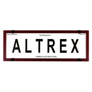 Altrex Number Plate Protector Covers - Standard Size Red Carbon Fibre Withou... - Picture 1 of 1