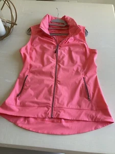 Tangerine Hooded Hooded Vest Coral Orange Color sz Lg EUC - Picture 1 of 9