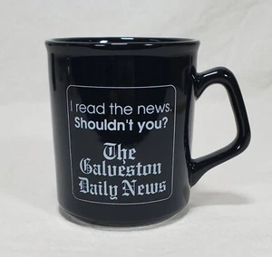 The Galveston Daily News - Galveston Texas Zeitung SCHWARZE KAFFEETASSE  - Bild 1 von 6