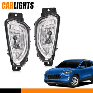 Fit For 2020-22 Ford Escape Pair Halogen Fog Lights Assembly Left & Right Side - Picture 1 of 12