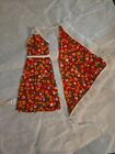 Vintage Barbie Peasant Dress Yellow Red Floral  Fashion 1976 HTF!