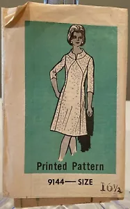 PRINTED PATTERN 9144 LADIES DRESS SIZE 16 1/2 UNCUT - Picture 1 of 2