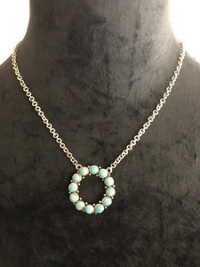 BARSE Gathering Sterling Silver Turquoise Eternal Circle Necklace 9 - Picture 1 of 6