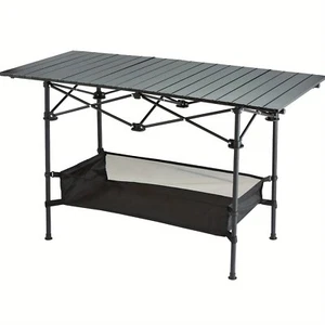 Lightweight Folding Picnic Table - Aluminum, Carry Bag, for Beach/Camping - Picture 1 of 11