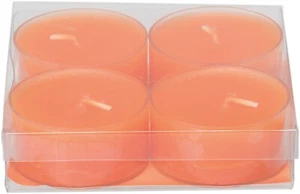 20 x Maxilichte, großes Teelicht Farbe mandarin Wenzel Kerzen, ca. 10h pro Licht - Bild 1 von 2