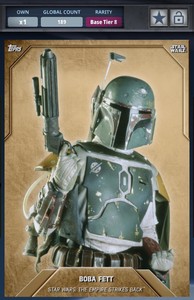 Star Wars Topps Card Trader  2016 Tier 8 BOBA FETT Bronze 189cc