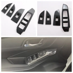 Cubierta de interruptor de botón elevador de ventana de fibra de carbono para Nissan Qashqai J12 2023-24 - Imagen 1 de 13