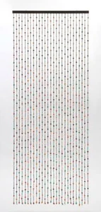 Türvorhang Colorful XL 90x230cm bunter Holzperlenvorhang Vorhang Perlenvorhang - Bild 1 von 2