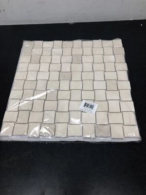 Shaw Chateau Basketweave Mosaic Floor Tile - Marble Visual - 12-3/16" x 12-3/16" - Image 1 of 3