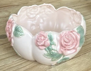 Vintage Fitz & Floyd Rosa Rouge Rose Herzstück Übertopf Servierschale 9" - Bild 1 von 6