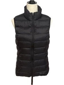 Eddie Bauer Women's Small Down 650 Fill Lightweight Vest Black - Picture 1 of 10