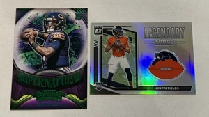 2021 NFL Donruss Optic Legendary Logos Justin Fields Rookie Holo RC Supernatural - Picture 1 of 2
