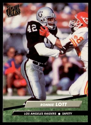 1992 Ultra Ronnie Lott Los Angeles Raiders #195 - Image 1 of 2