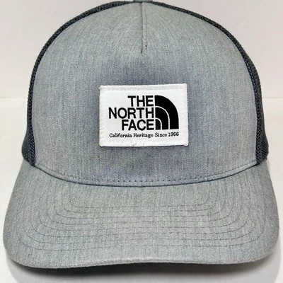 The North Face Patched Gray Trucker Hat/Cap Unisex Adj.Flexfit 110 Snapback NEW - Image 1 of 4
