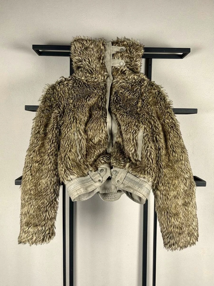 Vintage Streetwear Japanese Hysteric Style Mohair Fur Avant Garde Jacket 90s Y2K - Image 1 of 4
