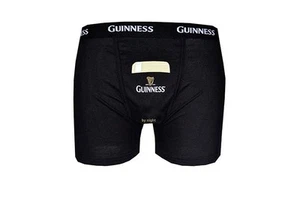 Boxer Black Guinness By Night Big Pint Cotton Elastic Waist Band - Picture 1 of 3