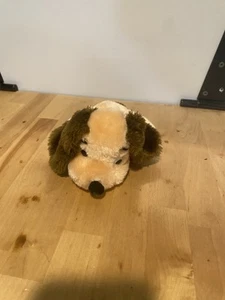 Russ Berrie & Co. Vintage Schoßhund Plüsch Dooby rosa Schleife - Bild 1 von 6